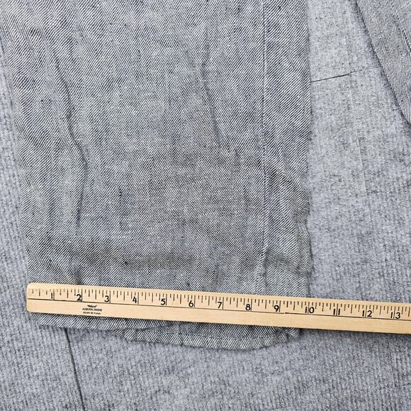 Flax Pants Womens Small Gray Linen Elastic Waist Relaxed Lagenlook Coastal Beach - Picture 3 of 7